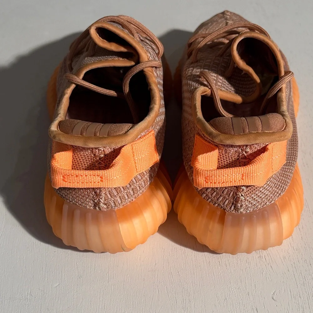 Yeezy Tan and Orange Men's Sneakers - Picture 4 of 7